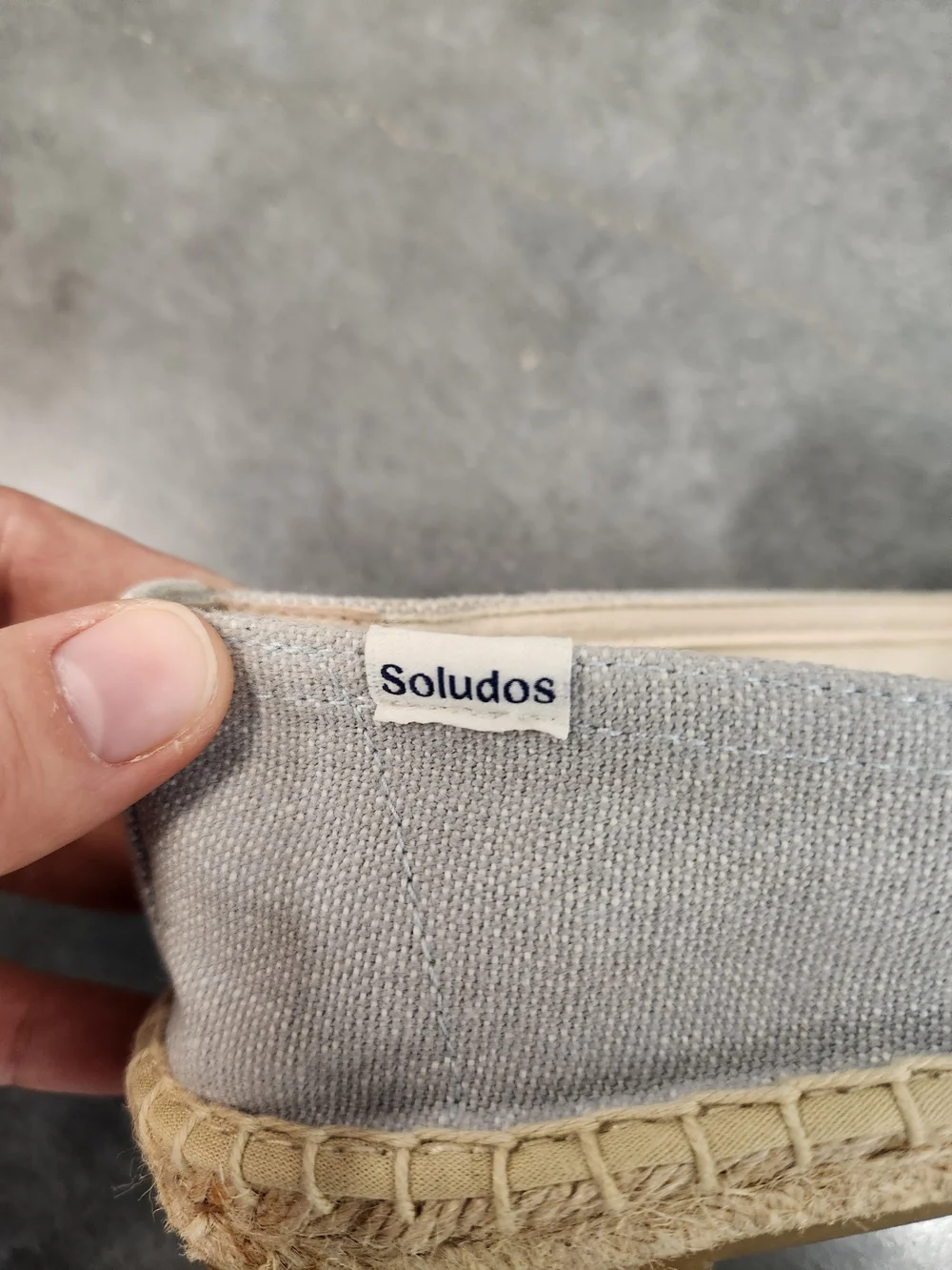 Soludos Size 6 Light Gray Canvas Espadrille Flats